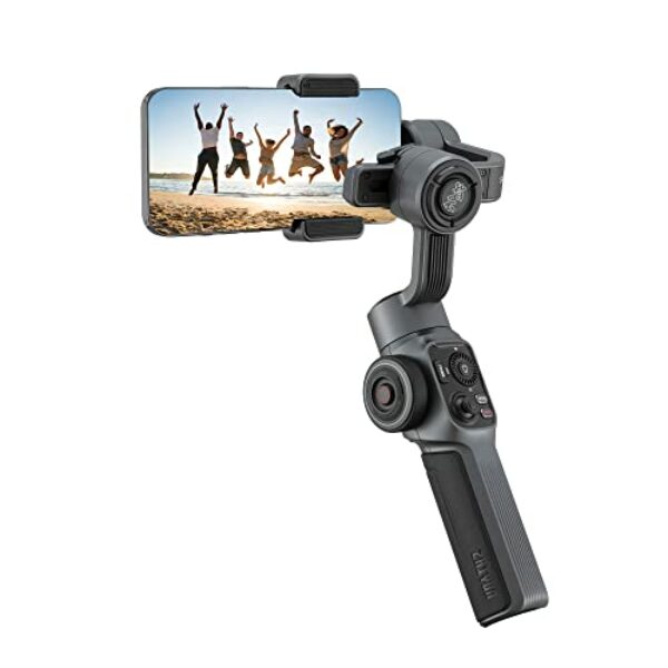 Zhiyun Smooth 5 Professional Gimbal Stabilizer for Smartphone, Handheld 3-Axis Phone Gimbal, Portable Stabilizer for Vlogging, YouTube, Tiktok, Live Video Compatible with iPhone and Android