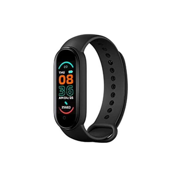 Smartwatches M6 Smart Bracelet, Sport Band Fitness Tracker Pedometer Heart Rate Blood Pressure Sleep Monitor Color Screen Bluetooth Smart Watch (Color : Black)