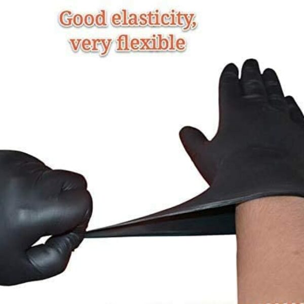 Falcon Nitrile Gloves - Black Powder Free (Small) - 100 Pieces