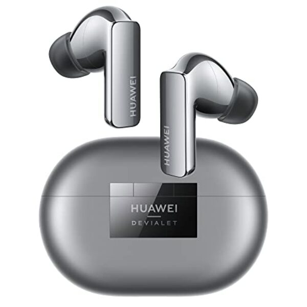 HUAWEI FreeBuds Pro 2, Dual Speaker True sound, Pure Voice, Intelligent ANC 2.0, Triple Adaptive EQ, Dual Device Connection, Silver Frost, 55035845, Huawei Freebuds Pro2