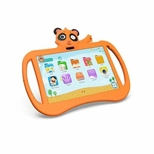 Lenosed E100, 10.1 Inch Kids Tablet, Quad Core, Dual Sim, Dual Camera, Android 8.1, 64GB, 4GB DDR3, 4G LTE, Wi-Fi (orange)