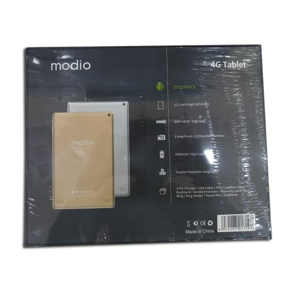 Modio Tablet M18 10.1-Inch 64GB 4GB RAM 4G LTE