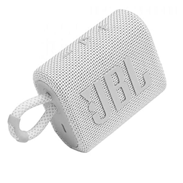 JBL Go 3 Portable Waterproof Wireless IP67 Dustproof Outdoor Bluetooth Speaker (White)