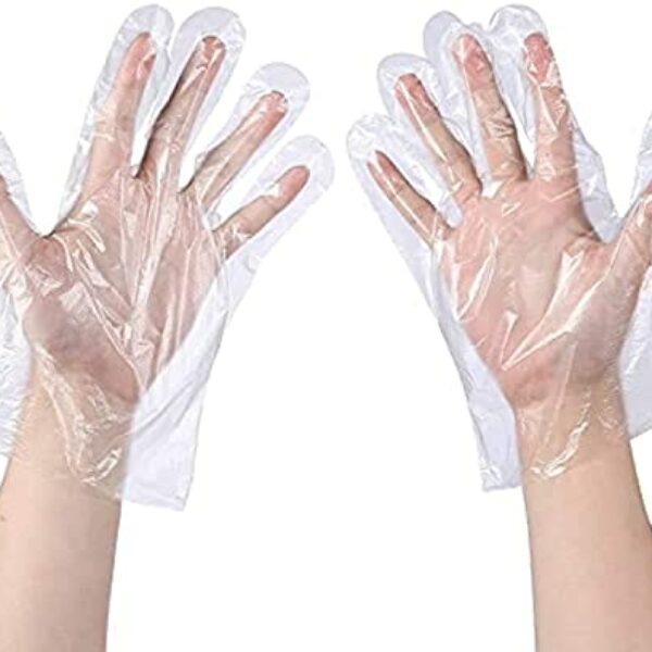 Falcon Bio-Degradable PE Plastic (Polythene) Gloves - Clear (1 Pack X 100 Pieces)