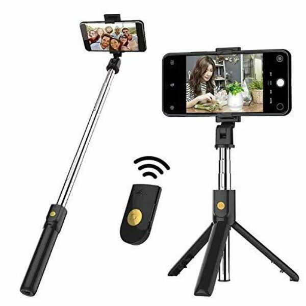 shopdeals K07 Wireless Bluetooth Selfie Stick Tripod and Remote Shutter for Android iOS