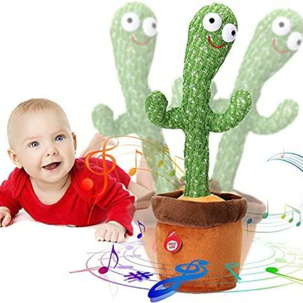 Dancing Cactus Toys, Recording Cactus, Singing Cactus Toy, Talking Cactus Plush Toy for Home Decoration and Children Playing, Best Cactus Gift for Your Baby Including 60 Music