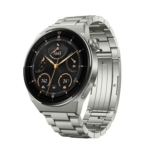 Huawei Watch Gt 3 Pro Smartwatch, 46Mm, Free-Diving Mode, Durable Battery Life, Wireless Fast Charging, Heart Rate & Blood Oxygen Monitoring, Bluetooth Calls, Light Titanium Case, Light Titanium Strap