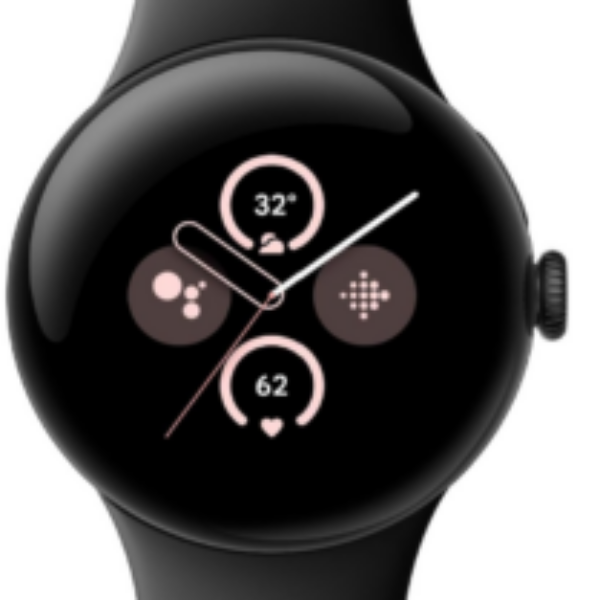 Google Pixel Watch 2 | 32GB+ 2GB RAM | Heart Rate Tracking, Stress Management, Safety Features - Android Smartwatch (Bluetooth/Wi-Fi, Matte Black Aluminium Case/Obsidian Active Band)