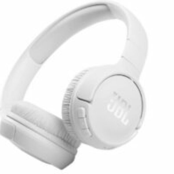 JBL Tune 510BT Wireless On Ear Headphones, Pure Bass Sound, 40H Battery, Speed Charge, Fast USB Type-C, Multi-Point Connection, Foldable Design, Voice Assistant - White, JBLT510BTWHTEU